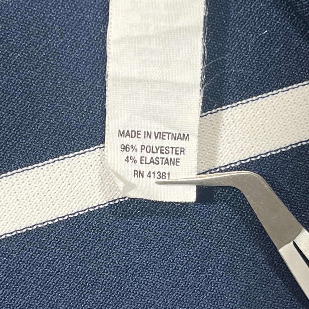RLX Ralph Lauren Golf Polo Shirt Mens L Two-tone Striped Teal/Navy Blue/White - Picture 8 of 9